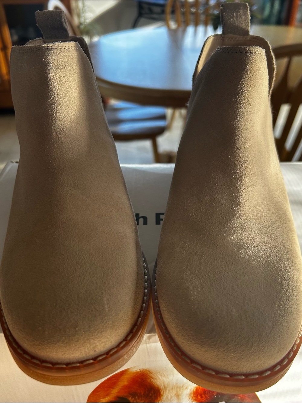 Hush Puppies Women's Tan Suede Chelsea Ankle Boots